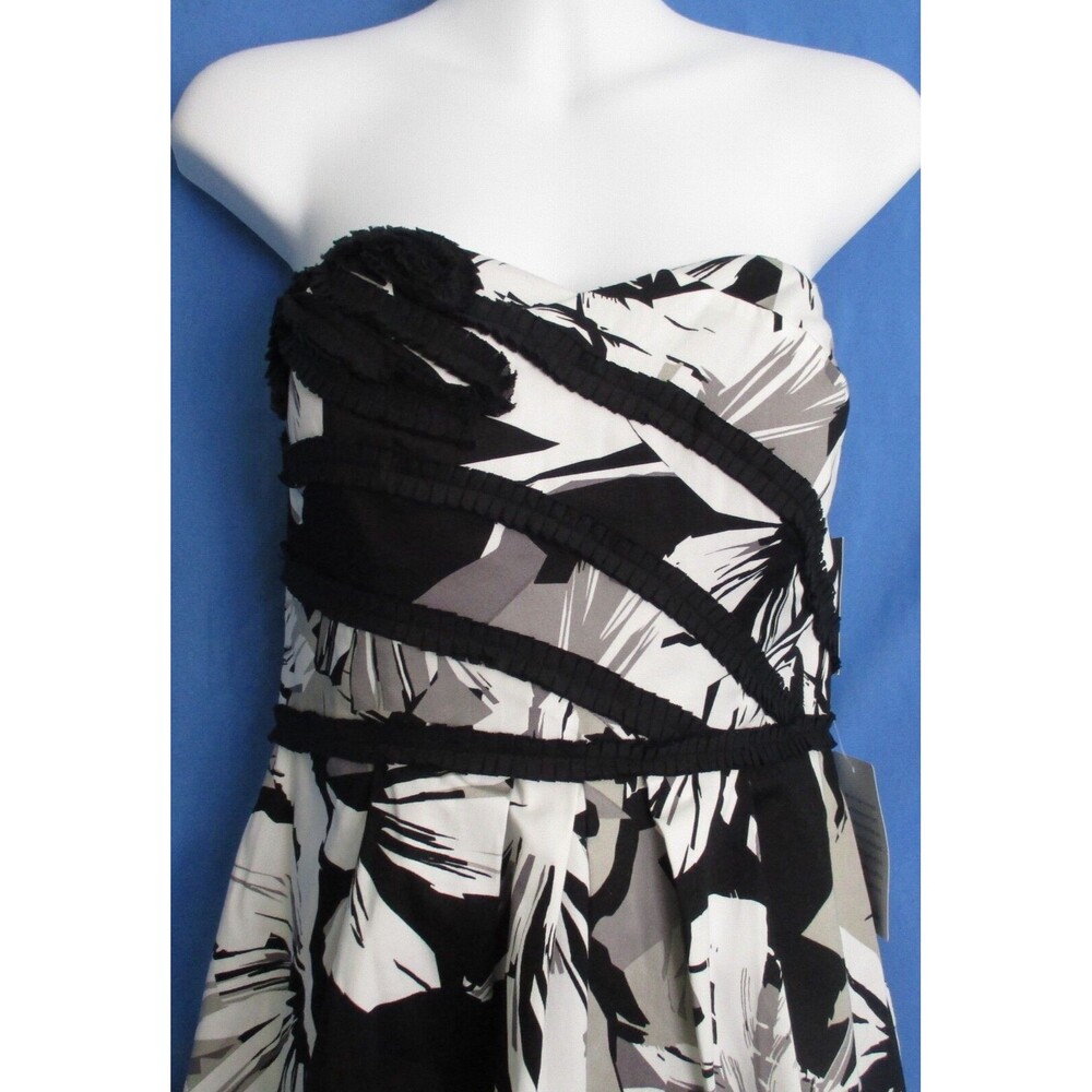 Women's Suzi Chin for Maggy Boutique Bustier Sleeveless Dress Floral Size 8 New - Picture 2 of 9